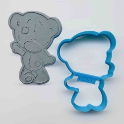Paku Malzeme - 3D-Plastic Cutter Cute Teddy Bear-2; 9,5*6,85 cm