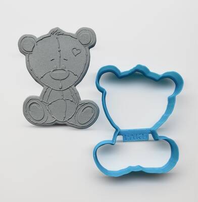 3D-Plastic cutter Cute Teddy Bear-3; 9,0*7,5 cm