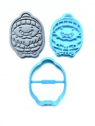 Paku Malzeme - 3D-Plastic Cutter & Embosser CHUBBY SANTA; 7 cm