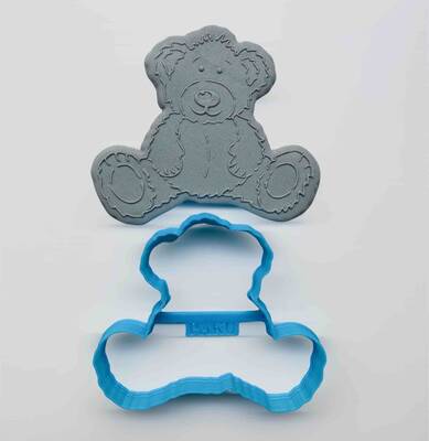 3D-Plastic Cutter Plush Teddy Bear; 9,0*7,74 cm