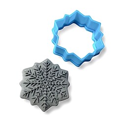 Paku Malzeme - 3d Plastic Cutter Snowflake-1; 2,9*3,2 cm