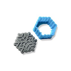 3d Plastic Cutter SNOWFLAKE-3; 2,3*2,6 cm - Thumbnail