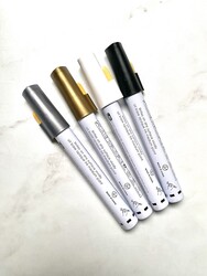 Others - Acrylic Paint Marker set of 4; Foil Gold-Foil Silver-Black-White