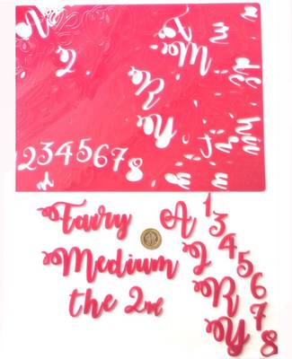 Calligraphy Stamp Alfabe FAIRY MEDIUM +mini baskı plakası