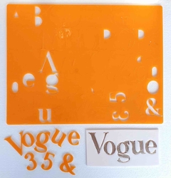 Paku Malzeme - Calligraphy Stamp Alfabe VOGUE