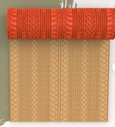 Paku Malzeme - Desenli Plastik Merdane Indian Aztec; 8,0*2,4 cm