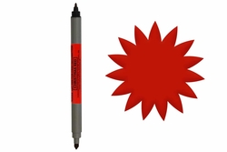Sugarflair - Icing colouring pen food writer dual nib CHRISTMAS RED 