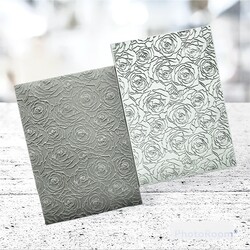 Paku Malzeme - Texture Rubber Sheet ROSES; 10*7 cm
