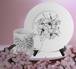 Mesh Stencil Ceramic Col. Flowers Set-2 (31*22 cm) - Thumbnail