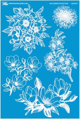 Mesh Stencil Ceramic Col. Flowers Set-3 (31*22 cm)