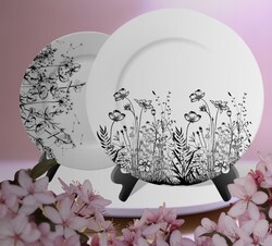 Paku Malzeme - Mesh Stencil Ceramic Col. Meadow Flowers (31*22 cm) (1)