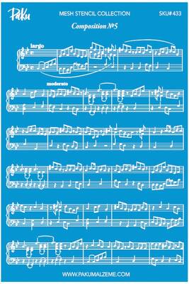 Mesh Stencil Crystal Collection; Music Notes Sheet (31*22 cm)