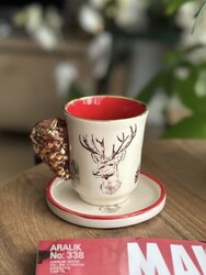 Mesh Stencil Ceramic Cup Col. Christmas Elements-1; 20*10 cm - Thumbnail