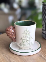 Mesh Stencil Ceramic Cup Col. Christmas Elements-1; 20*10 cm - Thumbnail