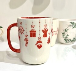 Mesh Stencil Ceramic Mug Col. Christmas Garland & Border; 30*10 cm - Thumbnail