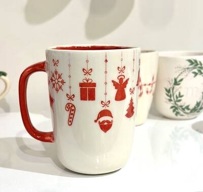 Mesh Stencil Ceramic Mug Col. Christmas Garland & Border; 30*10 cm
