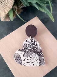 Mesh Stencil Cookie Clay Collection; Abstract Butterfly - Thumbnail