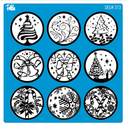 Paku Malzeme - Mesh Stencil Cookie Clay Collection; Christmas Ornaments