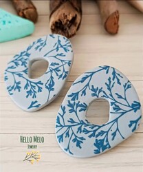 Paku Malzeme - Mesh Stencil Cookie Clay Collection; Coral-2 (1)