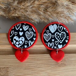 Paku Malzeme - Mesh Stencil Cookie Clay Collection; Funny Hearts (1)