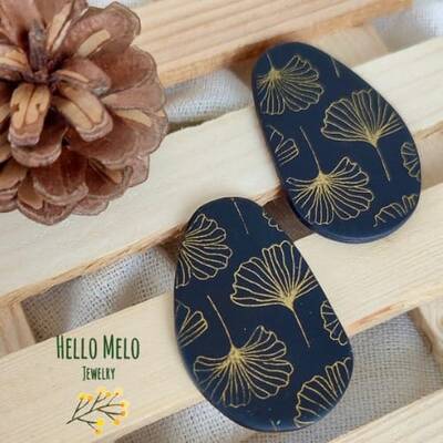 Mesh Stencil Cookie Clay Collection; Ginkgo Leaf