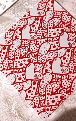 Mesh Stencil Cookie Clay Collection; Grunge Hearts