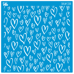 Mesh Stencil Cookie Clay Collection; Heart Markers - Thumbnail