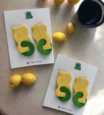 Mesh Stencil Cookie Clay Collection; Lemons