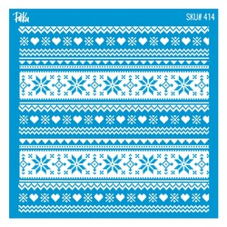Paku Malzeme - Mesh Stencil Cookie Clay Collection; Nordic Christmas-2