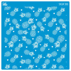 Paku Malzeme - Mesh Stencil Cookie Clay Collection; Pineapples