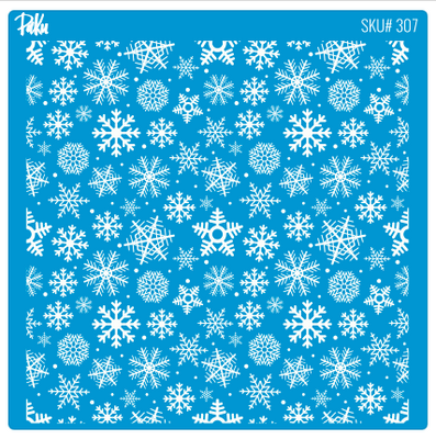 Mesh Stencil Cookie Clay Collection; Snowflakes