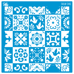 Paku Malzeme - Mesh Stencil Cookie Clay Collection; Tiles
