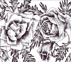Paku Malzeme - Mesh Stencil Crystal Collection; Roses Garland (36*14 cm) (1)