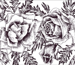 Mesh Stencil Crystal Collection; Roses Garland (36*14 cm) - Thumbnail