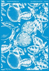 Paku Malzeme - Mesh Stencil Ceramic Collection; Capri Lemons (31*22 cm)