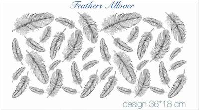 Mesh Stencil Crystal Collection; Feathers Allover