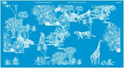 Paku Malzeme - Mesh Stencil Crystal Collection; Safari Toile (38*19cm)