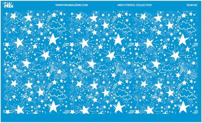 Mesh Stencil Crystal Collection; Stars-2 (32*17cm)