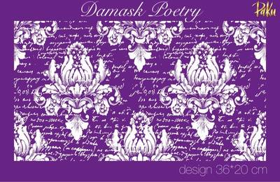 Mesh Stencil; Damask Poetry