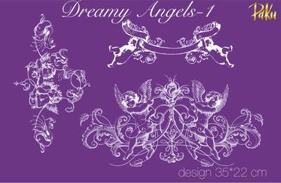 Mesh Stencil; Dreamy Angels-1
