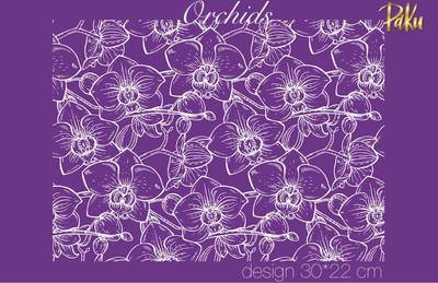 Mesh Stencil; Orchids