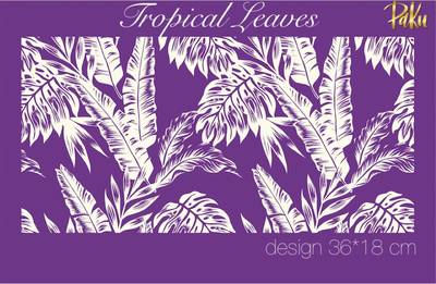 Mesh Stencil; Tropical Leaves