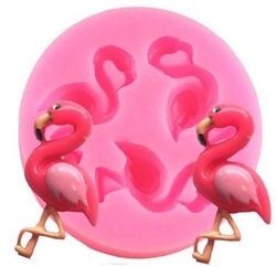 Paku Malzeme - Silikon Mini 3lü Flamingo; 5,8 cm