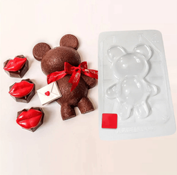 Others - Plastic mold Pinata Chocolate Teddy Bear 3 pieces set; 18,5*12,0 cm