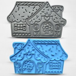 Paku Malzeme - 3D-plastic embosser GINGER HOUSE - 2 piece; 14 cm