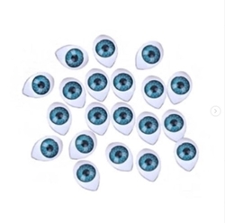 Diğer - Plastik eyeball BLUE 1,4*1 cm ( 8 mm gözbebeği); 10 çift