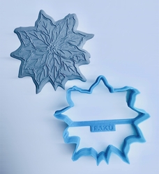 Paku Malzeme - 3D-Plastic cutter Poinsettia Flower; 8,00*7,65 cm