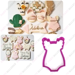 Plastik Kalıp Babygirl Onesie Bebek Tulumu; 9*6,1 cm - Thumbnail