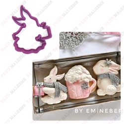 Paku Malzeme - 3D-plastic cutter Bunny; 9*7 cm