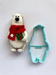Paku Malzeme - Plastik kalıp Cute Polar Bear; 10,5*5,4 cm